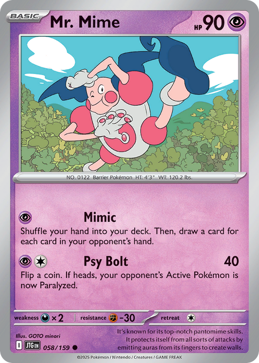 Mr. Mime 058/159 - Reverse Holo