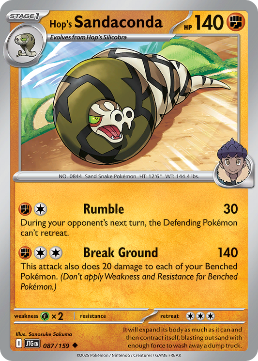 Hop’s Sandaconda 087/159 - Reverse Holo