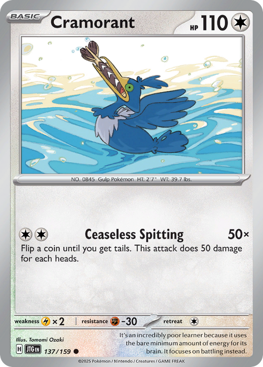 Cramorant 137/159 - Reverse Holo