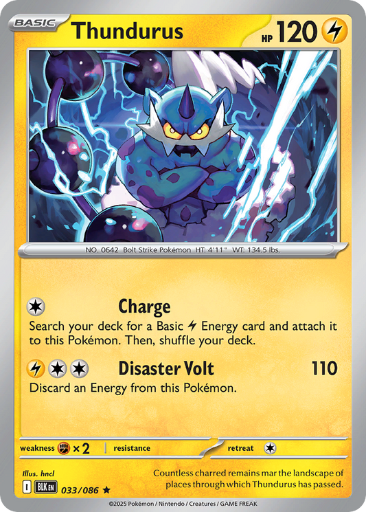 Thundurus 033/086 - Reverse Holo