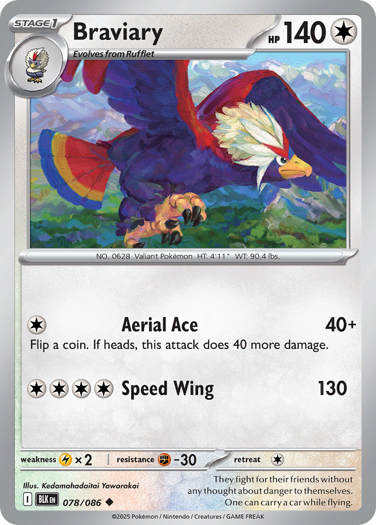 Braviary 078/086 - Reverse Holo